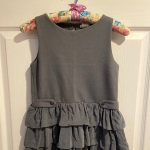 Crewcuts ruffled gray dress sz 10